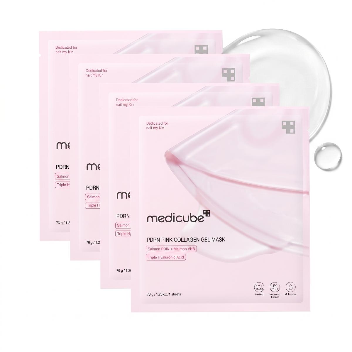 medicube Salmon PDRN Pink Collagen Jelly Gel Mask 4ea